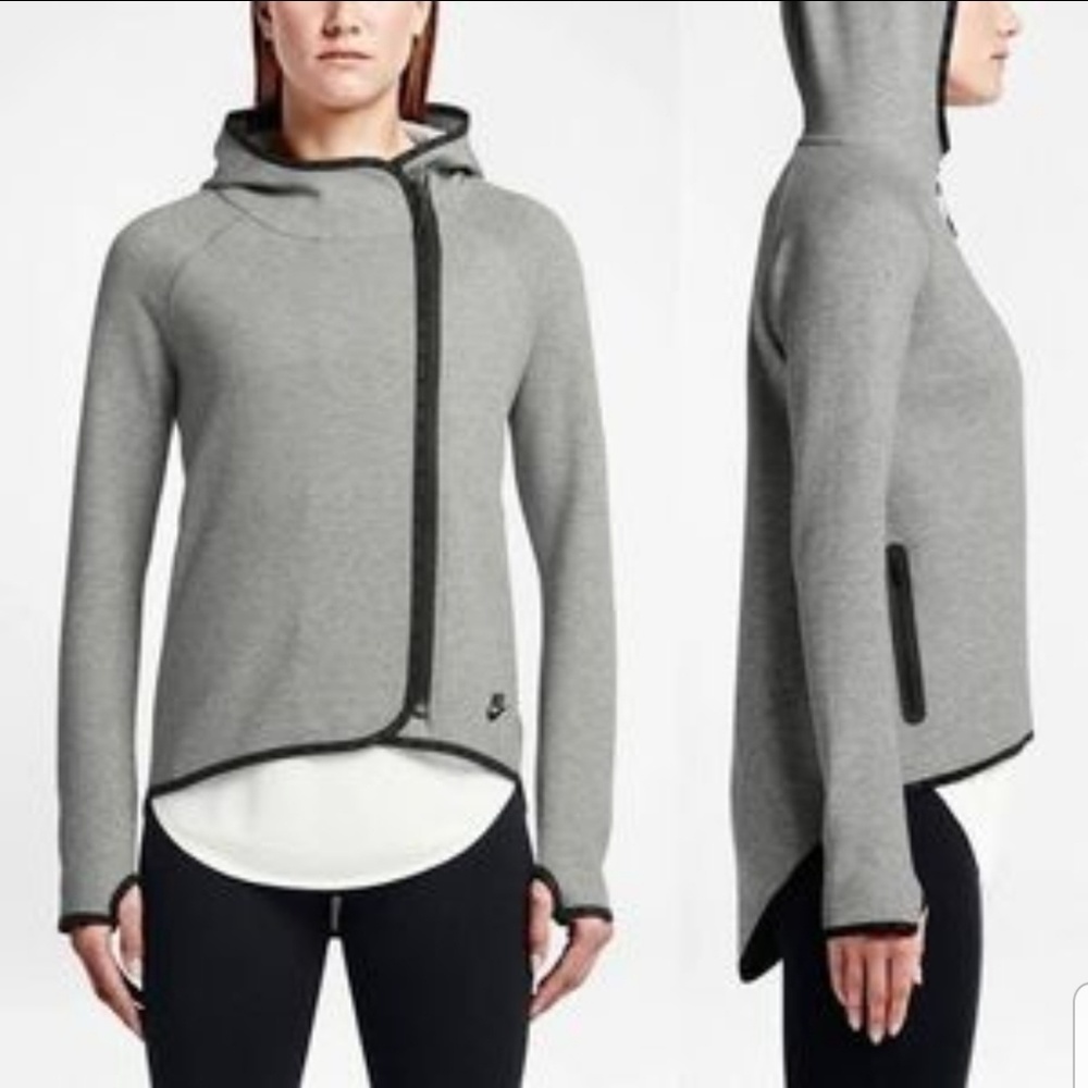 Nike Tech High-low Asymmetrical Hooded Jacket